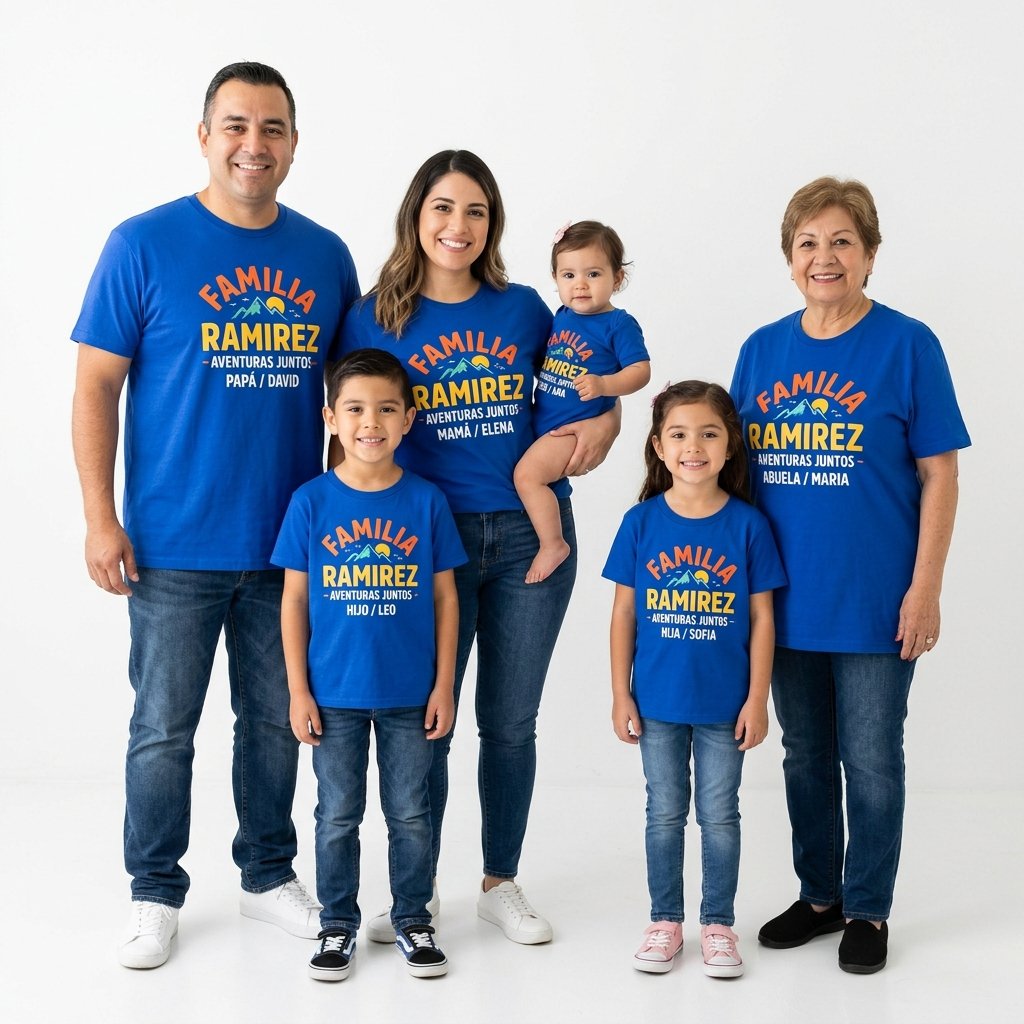 Camisetas personalizadas para familia en Condoto